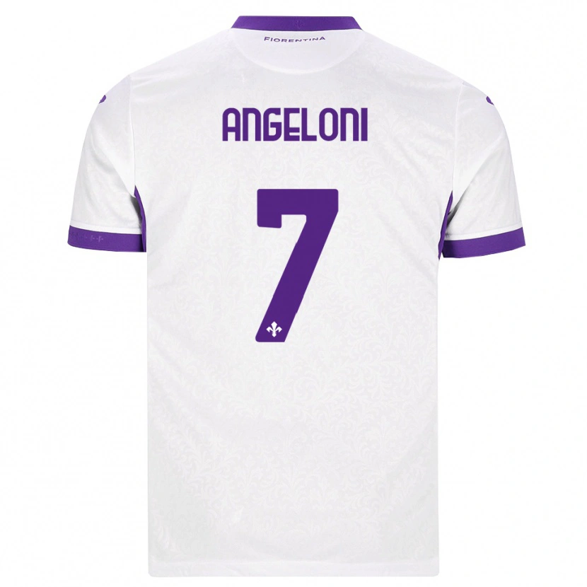 Danxen Dětské Alberto Angeloni #7 Bílá Fialová Daleko Hráčské Dresy 2026/27 Dres