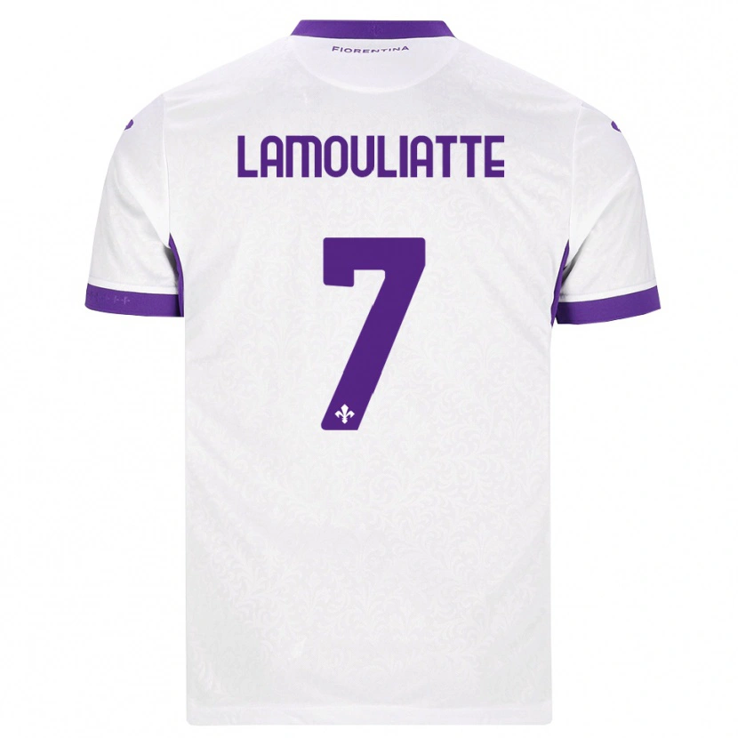 Danxen Dětské Hugo Lamouliatte #7 Bílá Fialová Daleko Hráčské Dresy 2026/27 Dres