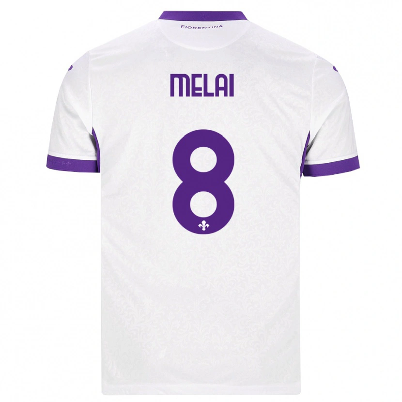 Danxen Dětské Christian Melai #8 Bílá Fialová Daleko Hráčské Dresy 2026/27 Dres