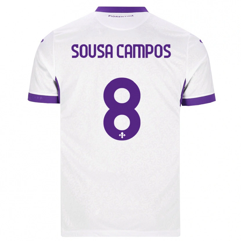 Danxen Dětské Matteo Sousa Campos #8 Bílá Fialová Daleko Hráčské Dresy 2026/27 Dres