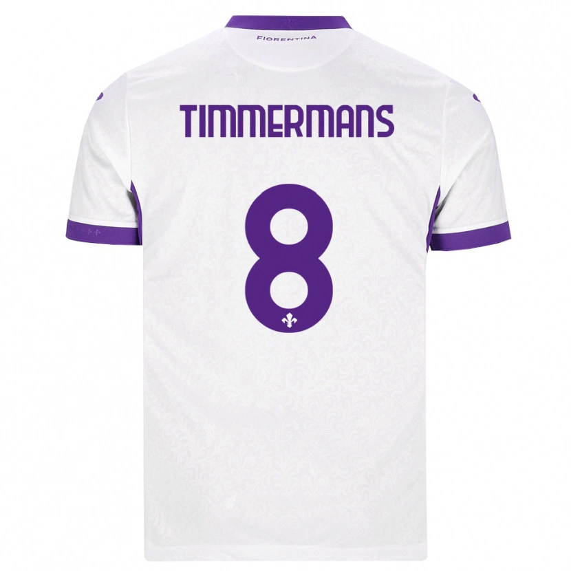 Danxen Dětské Loric Timmermans #8 Bílá Fialová Daleko Hráčské Dresy 2026/27 Dres