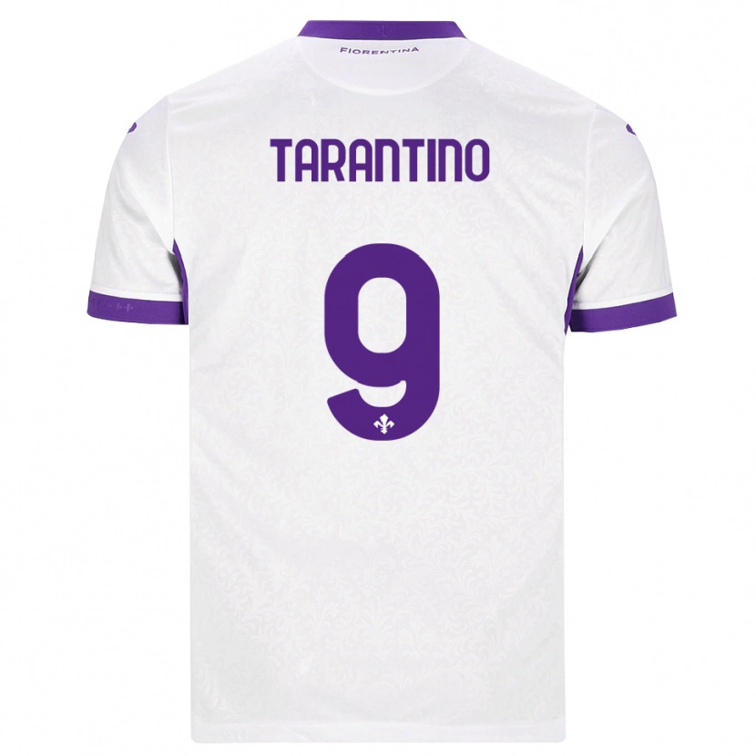 Danxen Dětské Jacopo Tarantino #9 Bílá Fialová Daleko Hráčské Dresy 2026/27 Dres