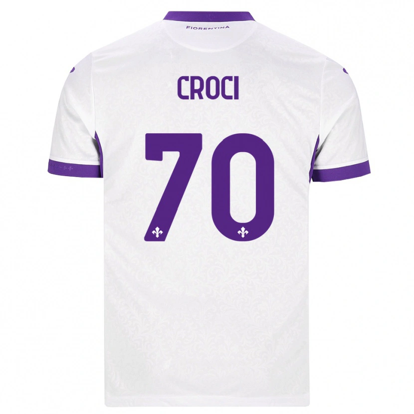 Danxen Dětské Federico Croci #70 Bílá Fialová Daleko Hráčské Dresy 2026/27 Dres
