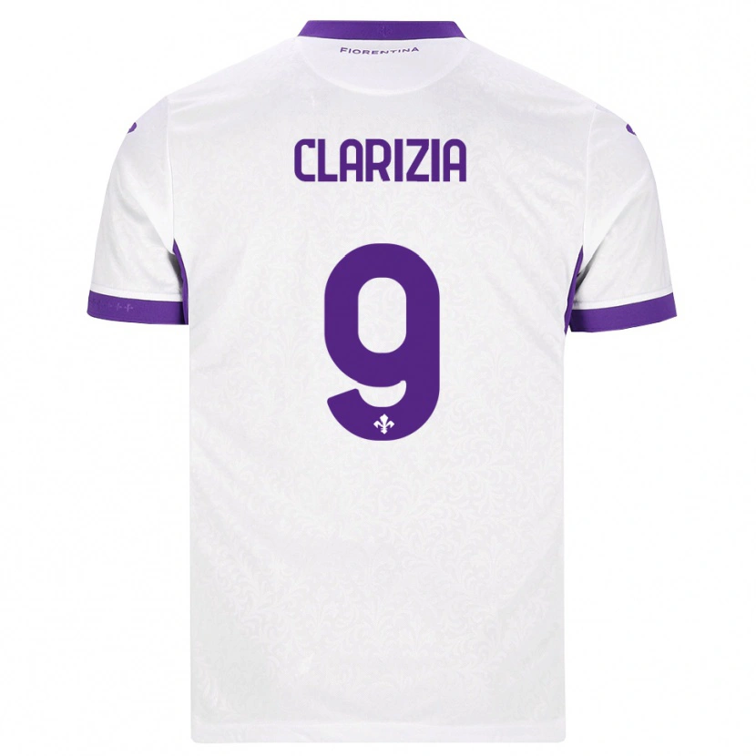 Danxen Dětské Leonardo Clarizia #9 Bílá Fialová Daleko Hráčské Dresy 2026/27 Dres