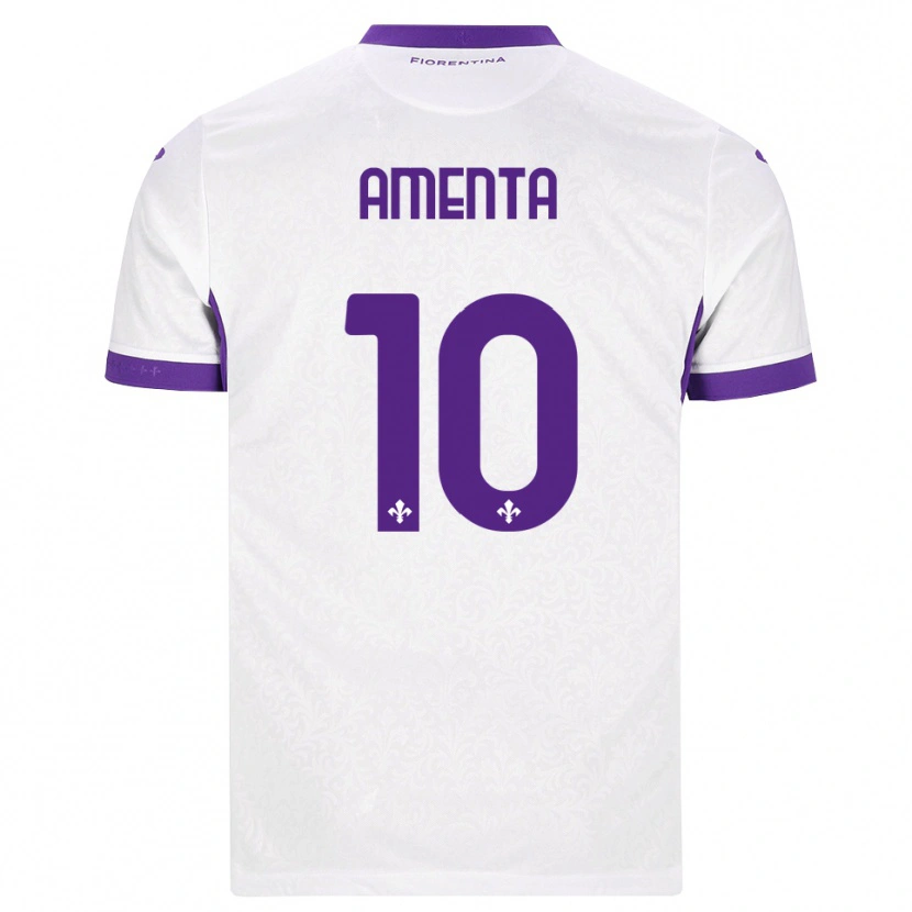 Danxen Dětské Francesco Amenta #10 Bílá Fialová Daleko Hráčské Dresy 2026/27 Dres