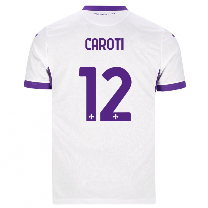 Danxen Dětské Filippo Caroti #12 Bílá Fialová Daleko Hráčské Dresy 2026/27 Dres