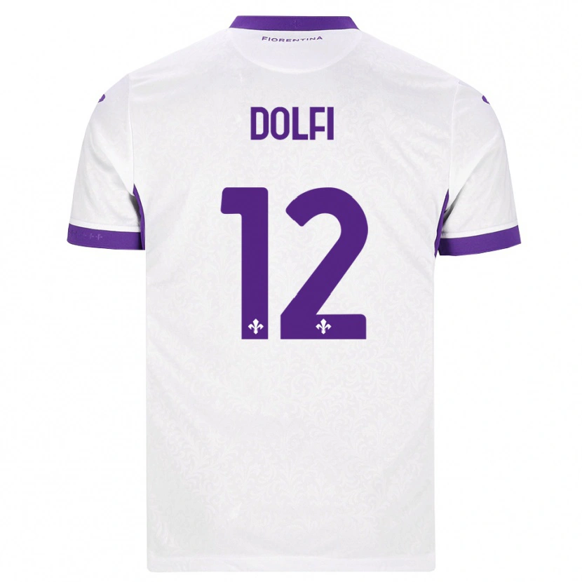 Danxen Dětské Brando Dolfi #12 Bílá Fialová Daleko Hráčské Dresy 2026/27 Dres