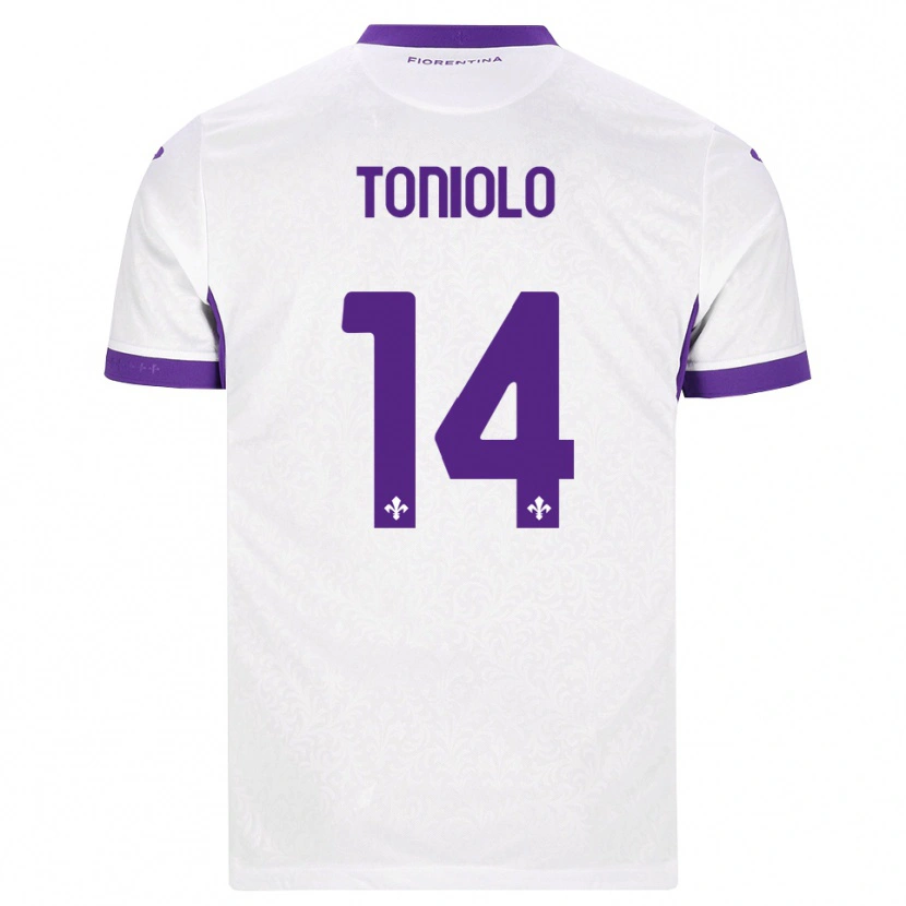 Danxen Dětské Martina Toniolo #14 Bílá Fialová Daleko Hráčské Dresy 2026/27 Dres