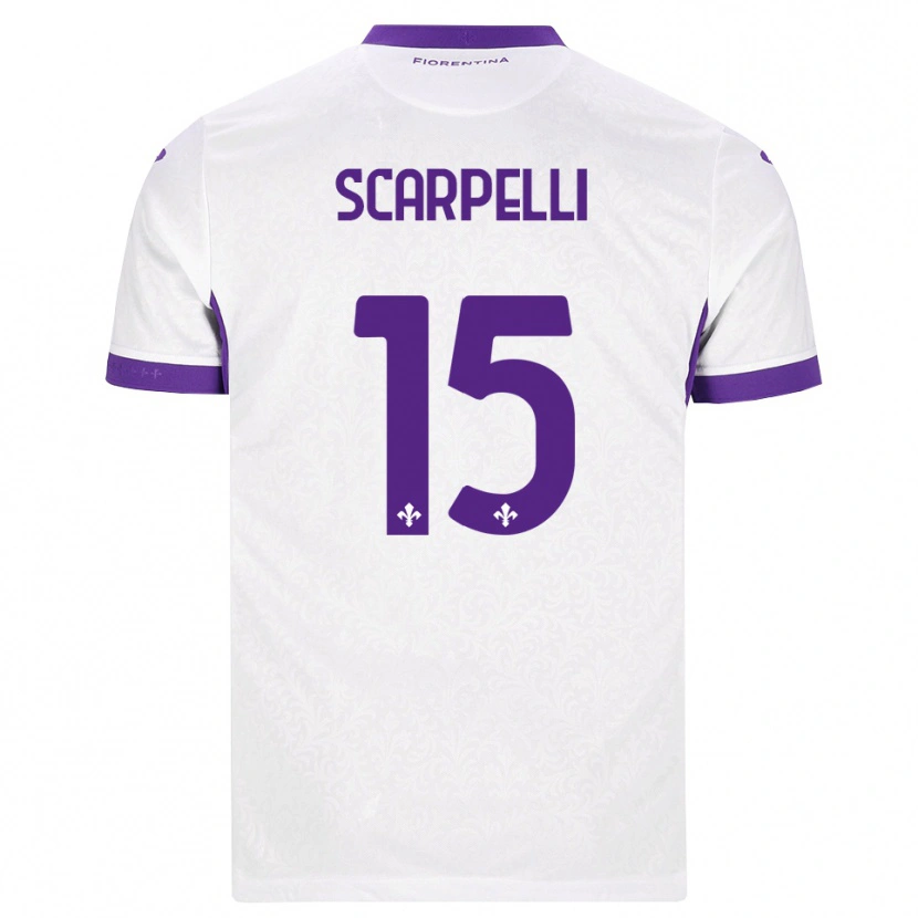Danxen Dětské Diego Scarpelli #15 Bílá Fialová Daleko Hráčské Dresy 2026/27 Dres