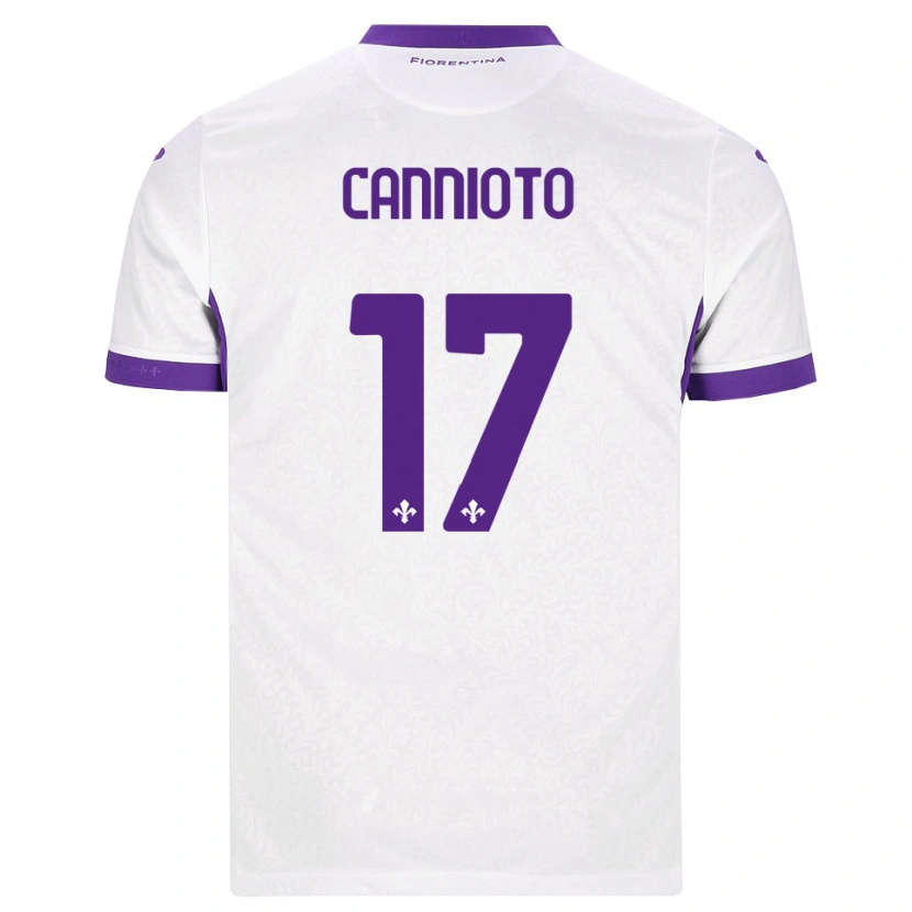 Danxen Dětské Andrea Cannioto #17 Bílá Fialová Daleko Hráčské Dresy 2026/27 Dres