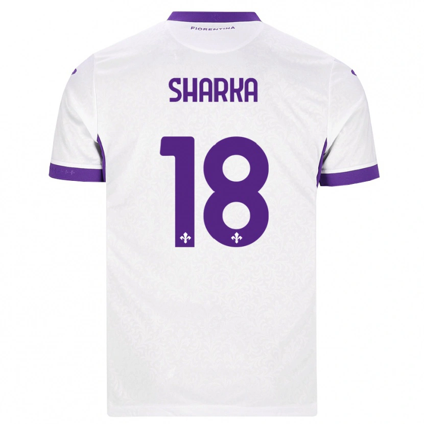 Danxen Dětské Gentjan Sharka #18 Bílá Fialová Daleko Hráčské Dresy 2026/27 Dres