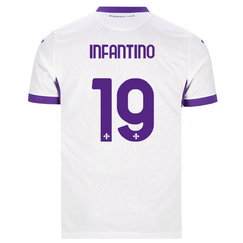 Danxen Dětské Gino Infantino #19 Bílá Fialová Daleko Hráčské Dresy 2026/27 Dres