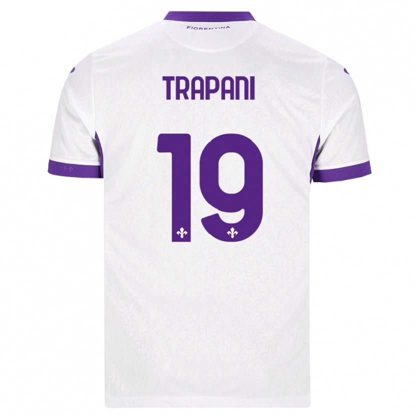 Danxen Dětské Niccolò Trapani #19 Bílá Fialová Daleko Hráčské Dresy 2026/27 Dres
