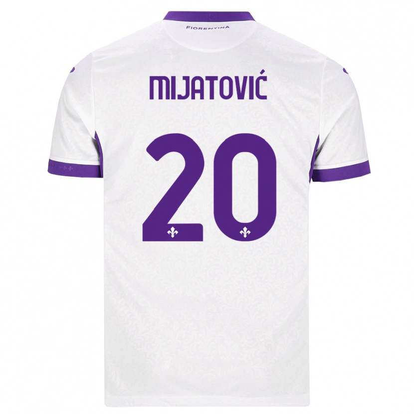 Danxen Dětské Milica Mijatović #20 Bílá Fialová Daleko Hráčské Dresy 2026/27 Dres