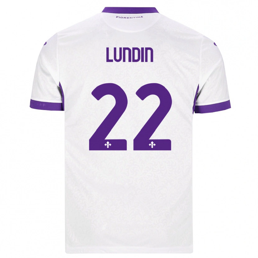 Danxen Dětské Karin Lundin #22 Bílá Fialová Daleko Hráčské Dresy 2026/27 Dres