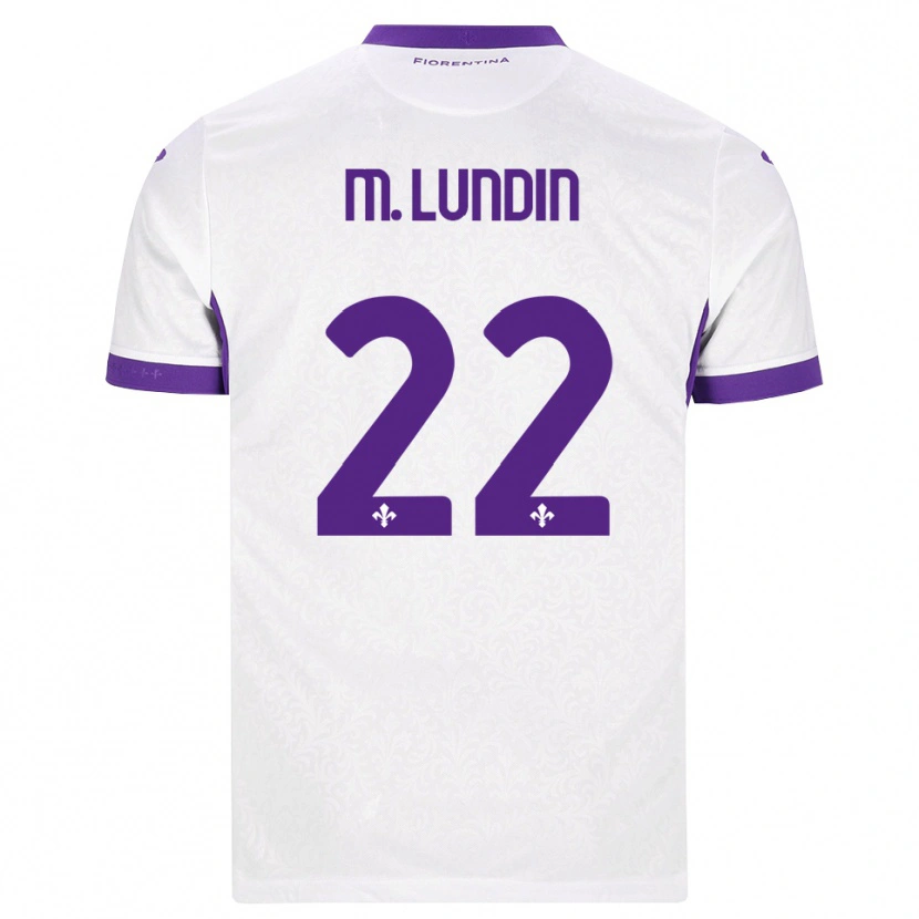 Danxen Dětské Karin Maria Lundin #22 Bílá Fialová Daleko Hráčské Dresy 2026/27 Dres