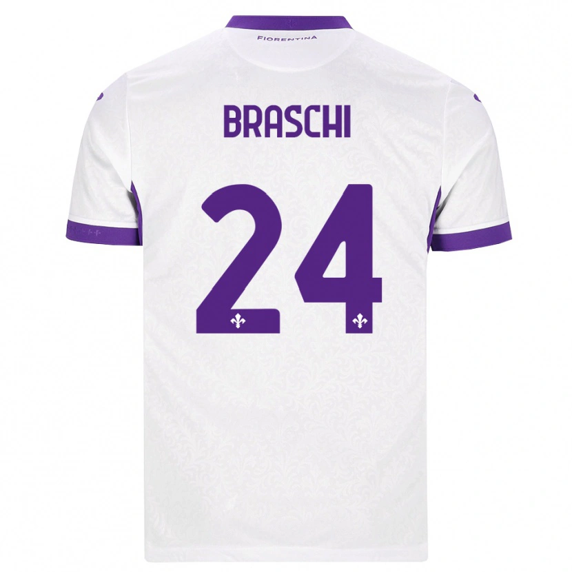 Danxen Dětské Riccardo Braschi #24 Bílá Fialová Daleko Hráčské Dresy 2026/27 Dres