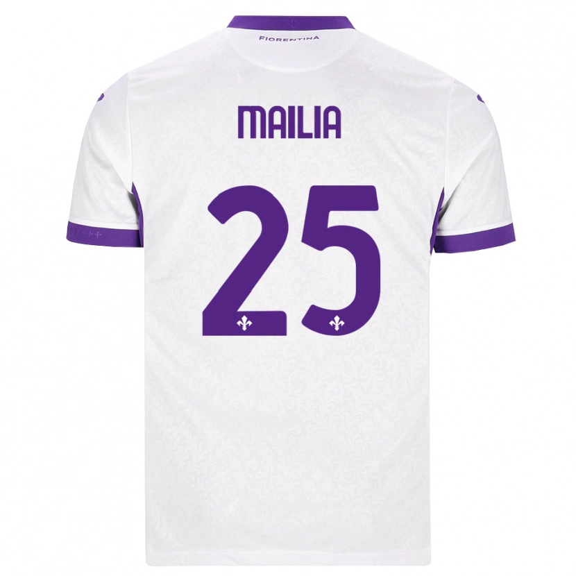 Danxen Dětské Siria Mailia #25 Bílá Fialová Daleko Hráčské Dresy 2026/27 Dres