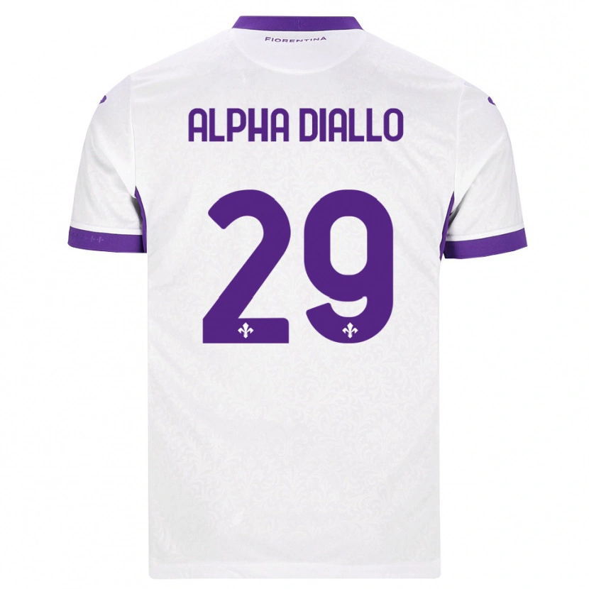 Danxen Dětské Alpha Diallo #29 Bílá Fialová Daleko Hráčské Dresy 2026/27 Dres