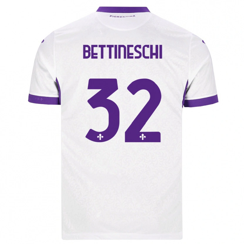 Danxen Dětské Giorgia Bettineschi #32 Bílá Fialová Daleko Hráčské Dresy 2026/27 Dres