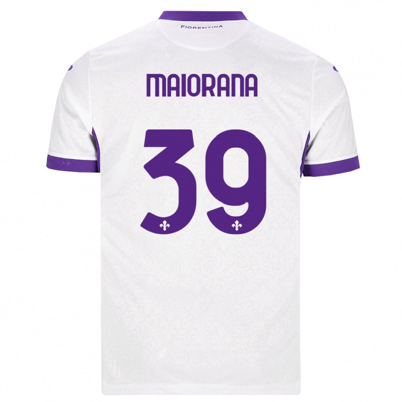 Danxen Dětské Stefano Maiorana #39 Bílá Fialová Daleko Hráčské Dresy 2026/27 Dres