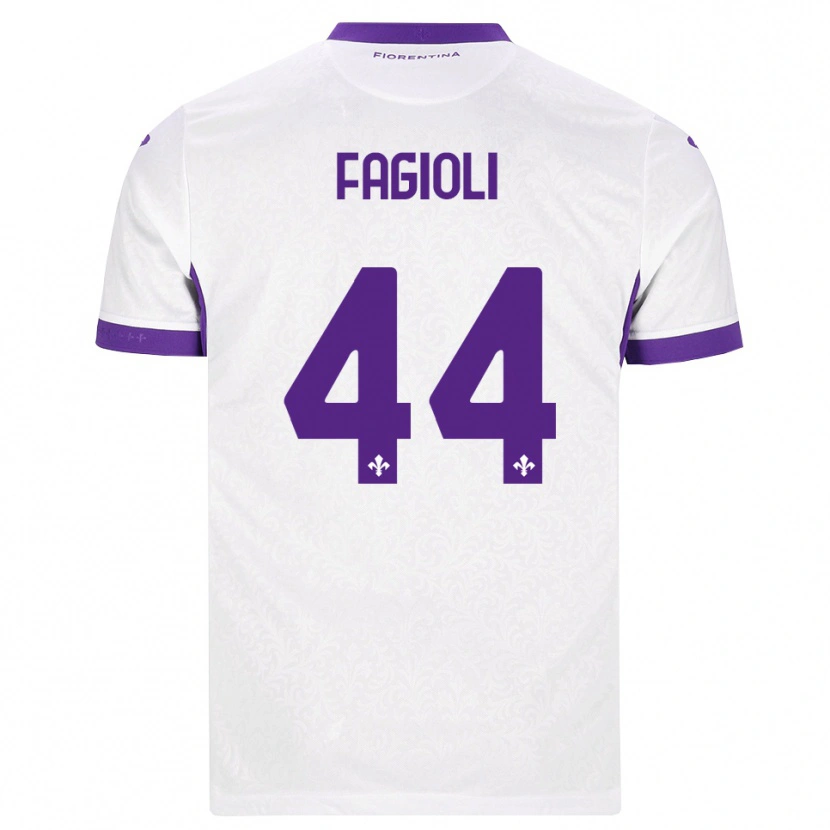 Danxen Dětské Nicolò Fagioli #44 Bílá Fialová Daleko Hráčské Dresy 2026/27 Dres