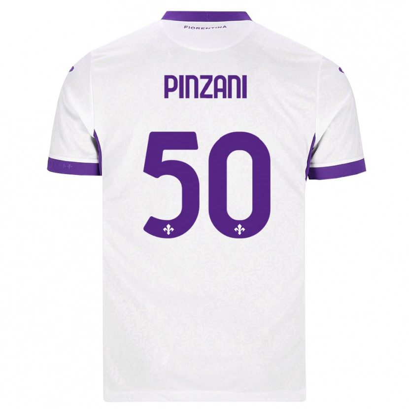 Danxen Dětské Lorenzo Pinzani #50 Bílá Fialová Daleko Hráčské Dresy 2026/27 Dres