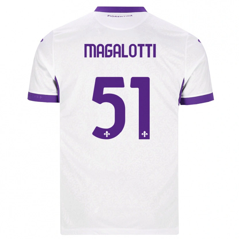 Danxen Dětské Mattia Magalotti #51 Bílá Fialová Daleko Hráčské Dresy 2026/27 Dres