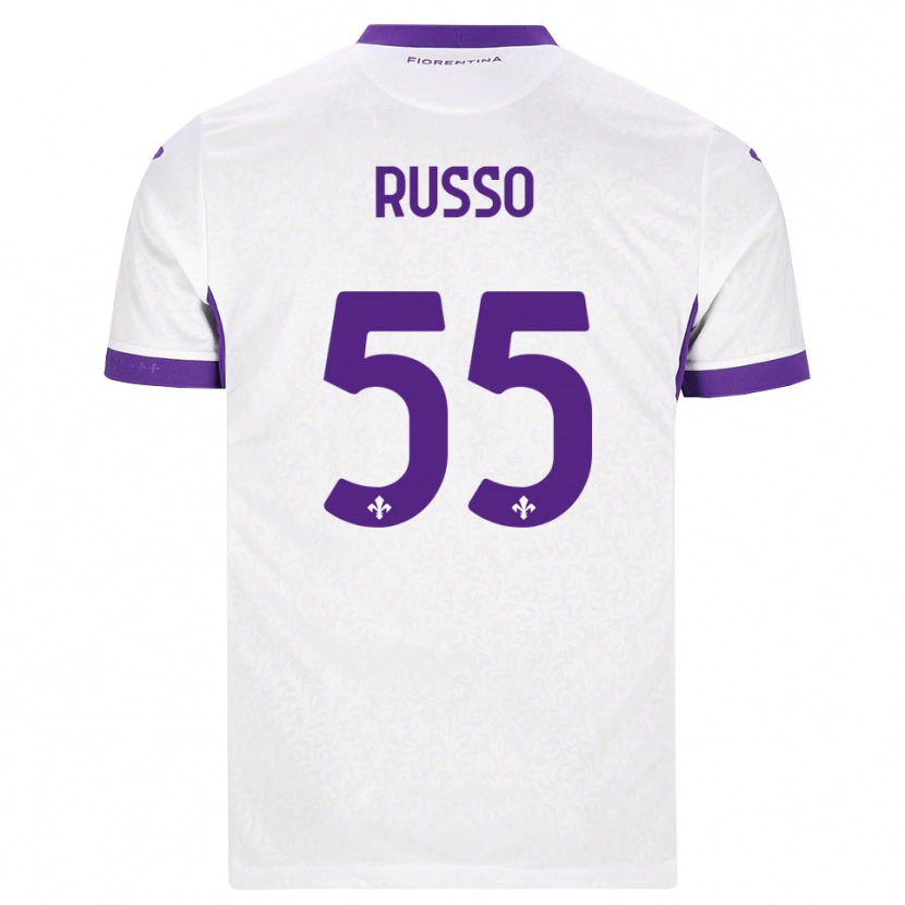 Danxen Dětské Federica Russo #55 Bílá Fialová Daleko Hráčské Dresy 2026/27 Dres