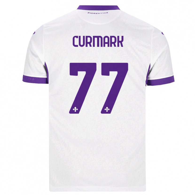 Danxen Dětské Filippa Curmark #77 Bílá Fialová Daleko Hráčské Dresy 2026/27 Dres