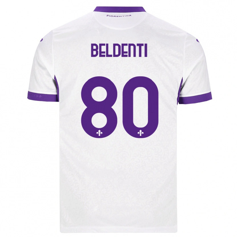 Danxen Dětské Dennis Beldenti #80 Bílá Fialová Daleko Hráčské Dresy 2026/27 Dres