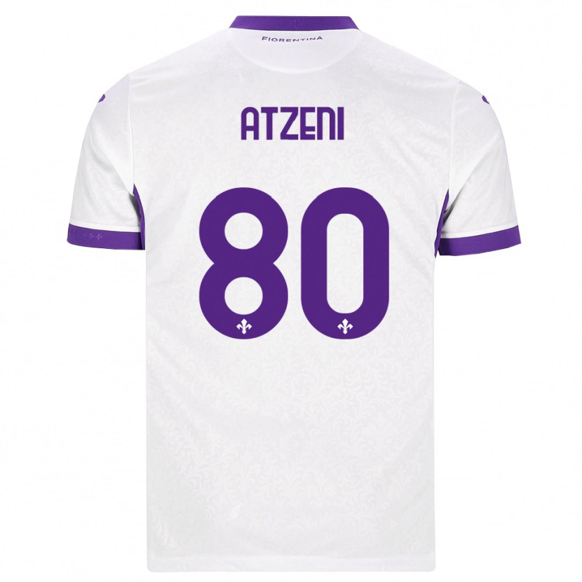 Danxen Dětské Davide Atzeni #80 Bílá Fialová Daleko Hráčské Dresy 2026/27 Dres