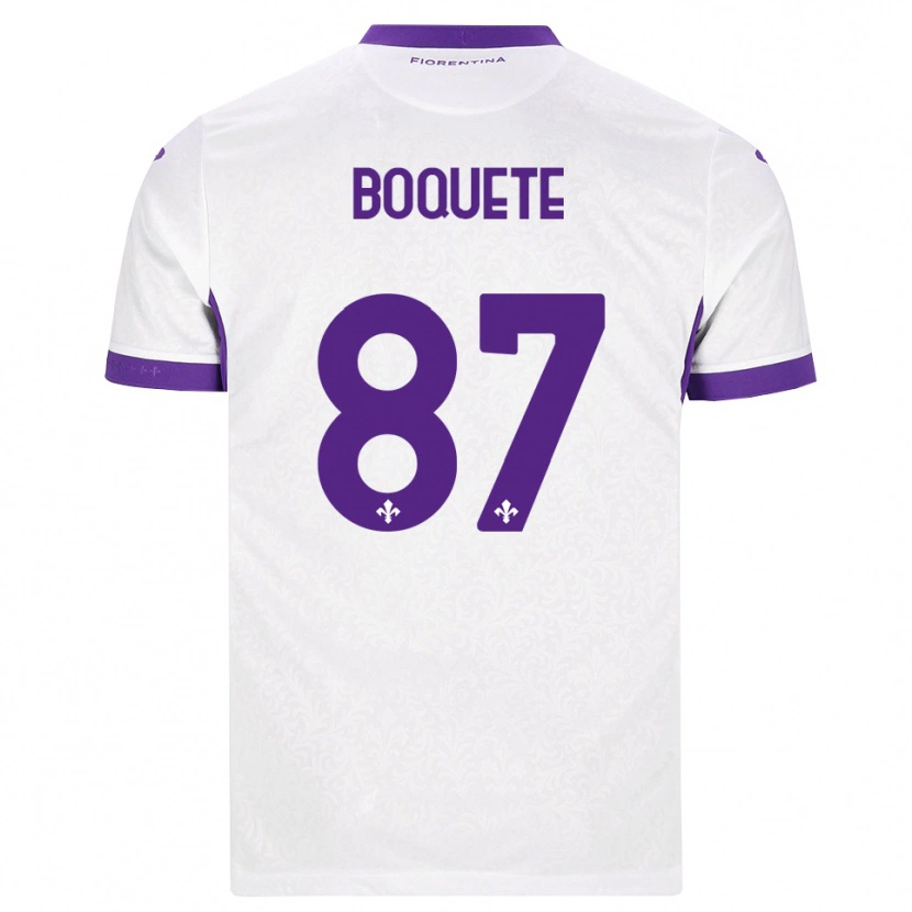 Danxen Dětské Veronica Boquete #87 Bílá Fialová Daleko Hráčské Dresy 2026/27 Dres