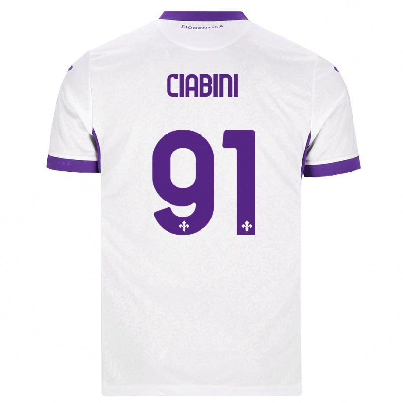 Danxen Dětské Giulia Ciabini #91 Bílá Fialová Daleko Hráčské Dresy 2026/27 Dres