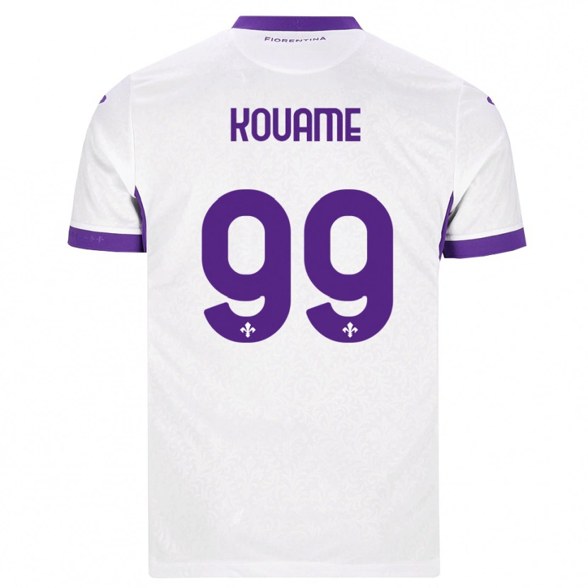 Danxen Dětské Christian Kouame #99 Bílá Fialová Daleko Hráčské Dresy 2026/27 Dres