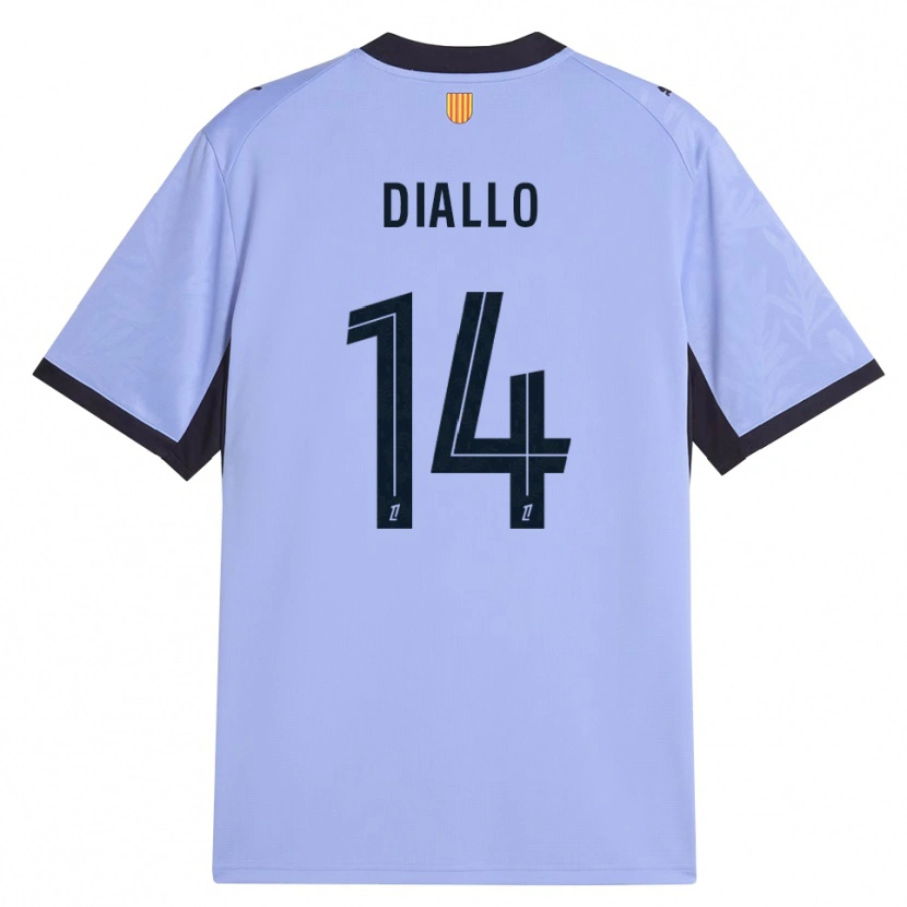 Danxen Dětské Eliès Diallo #14 Levandulová Černá Třetí Hráčské Dresy 2026/27 Dres