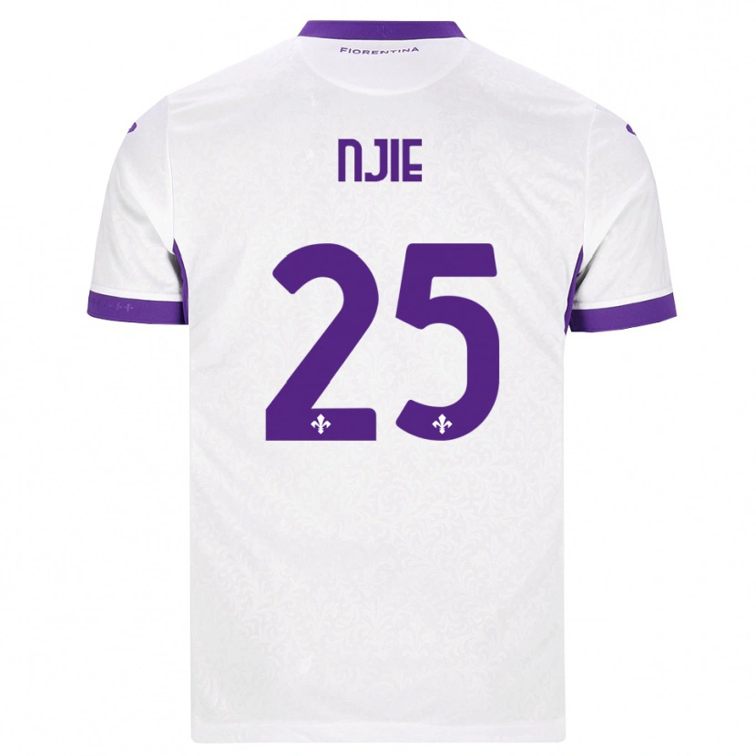 Danxen Dětské Alieu Njie #25 Bílá Fialová Daleko Hráčské Dresy 2026/27 Dres