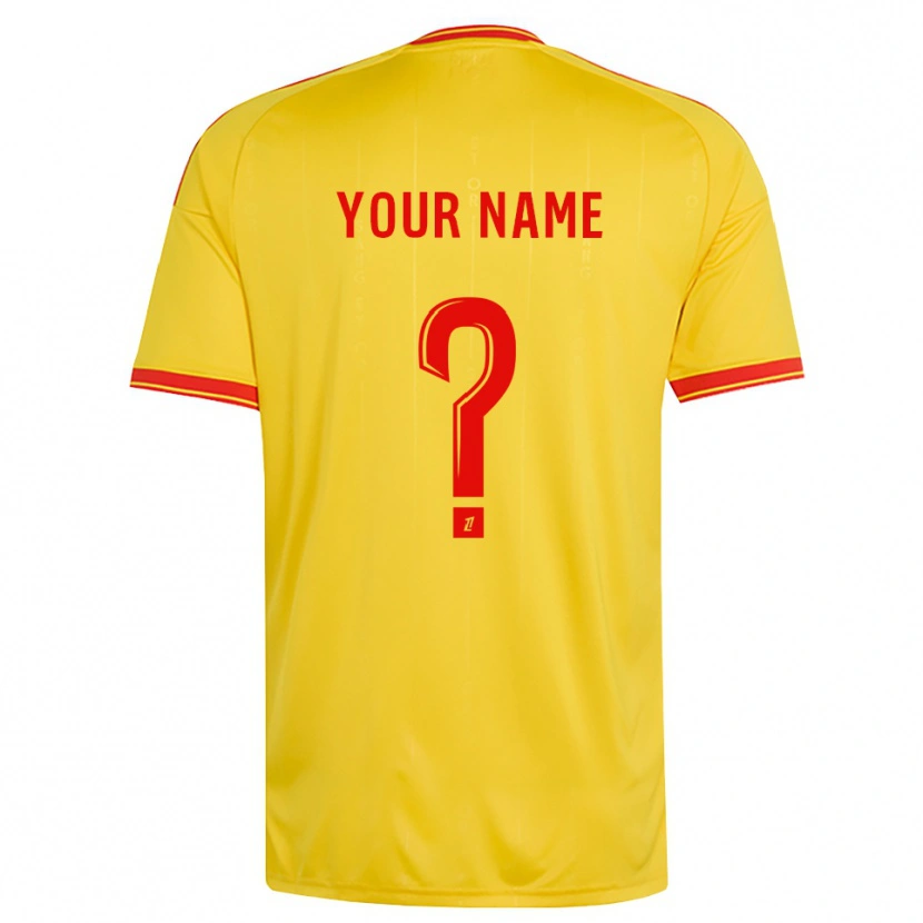 Danxen Pánské Tvé Jméno #0 Zlatá Oranžová Červená Domů Hráčské Dresy 2026/27 Dres