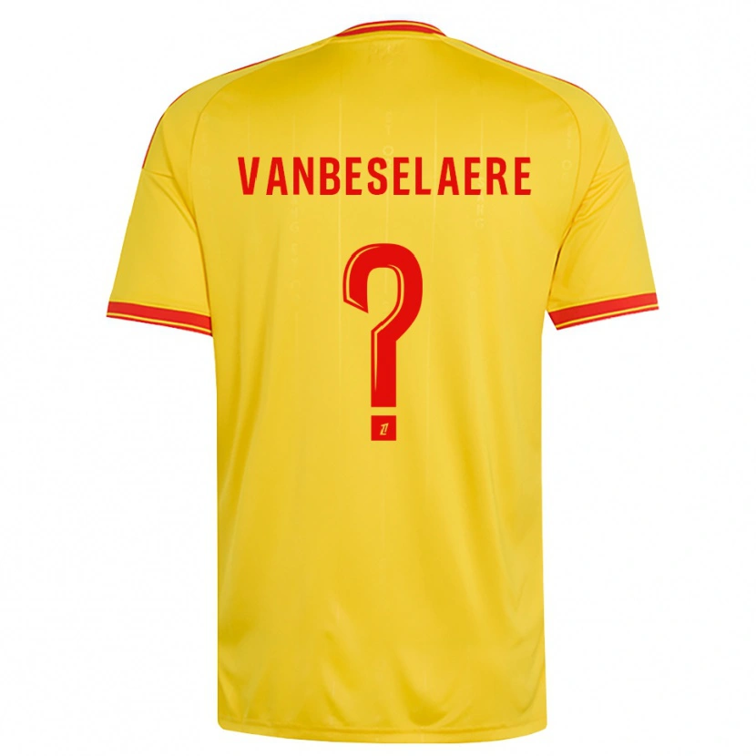 Danxen Pánské Emmanuel Vanbeselaere #0 Zlatá Oranžová Červená Domů Hráčské Dresy 2026/27 Dres
