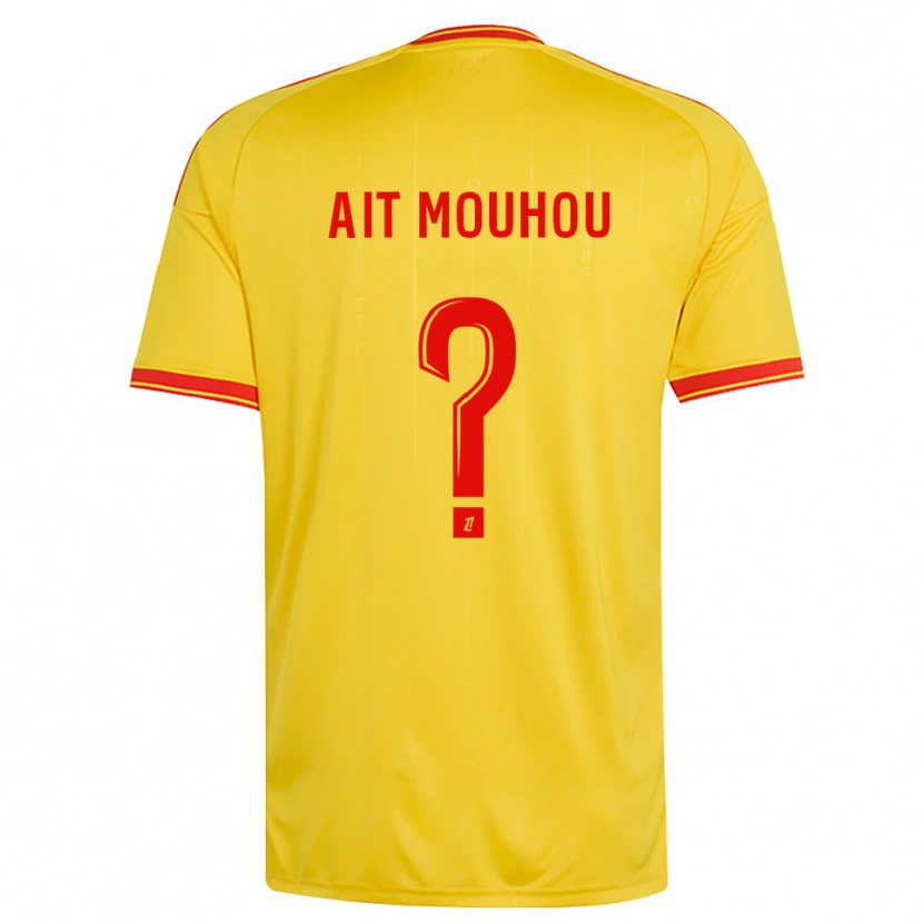Danxen Pánské Nassim Ait Mouhou #0 Zlatá Oranžová Červená Domů Hráčské Dresy 2026/27 Dres