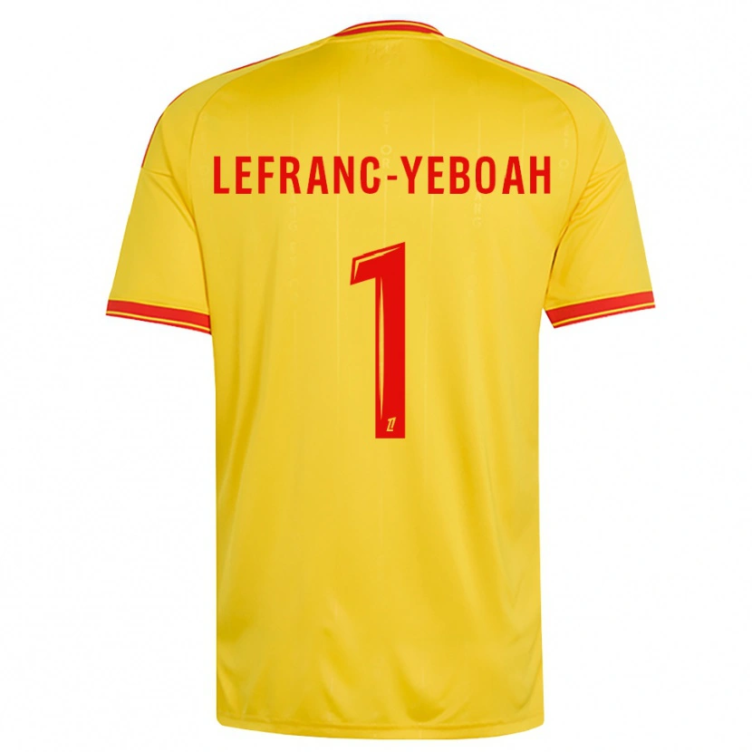 Danxen Pánské Daïvy Lefranc-Yeboah #1 Zlatá Oranžová Červená Domů Hráčské Dresy 2026/27 Dres