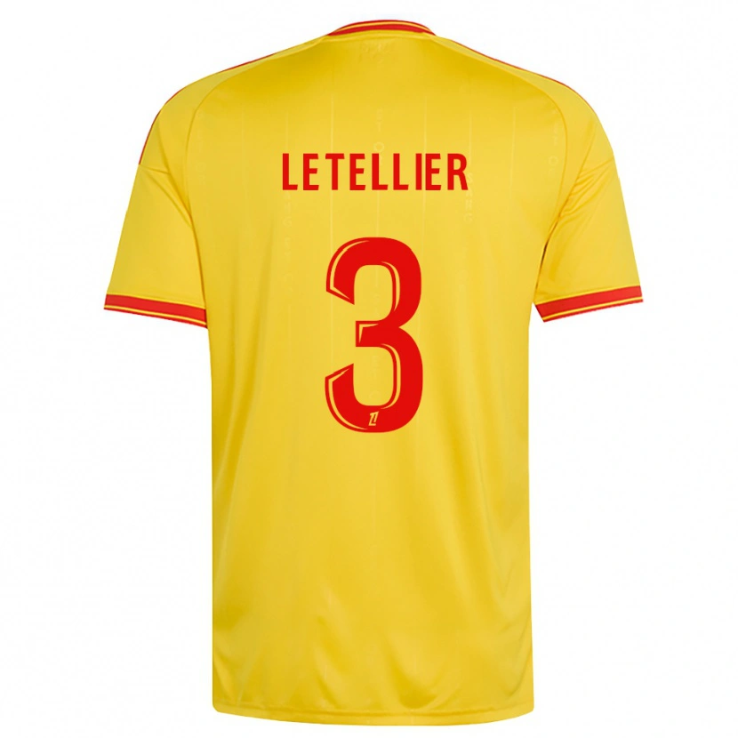 Danxen Pánské Trévor Letellier #3 Zlatá Oranžová Červená Domů Hráčské Dresy 2026/27 Dres