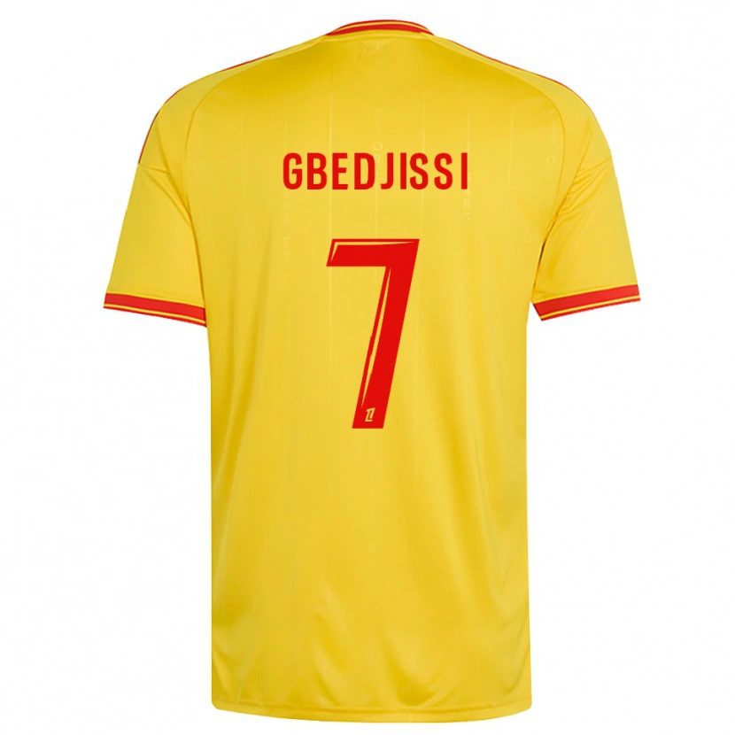 Danxen Pánské Aude Gbedjissi #7 Zlatá Oranžová Červená Domů Hráčské Dresy 2026/27 Dres