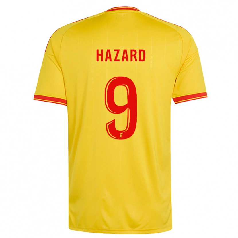Danxen Pánské Thorgan Hazard #9 Zlatá Oranžová Červená Domů Hráčské Dresy 2026/27 Dres