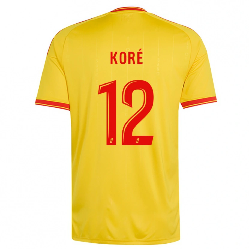 Danxen Pánské Mathis Koré #12 Zlatá Oranžová Červená Domů Hráčské Dresy 2026/27 Dres