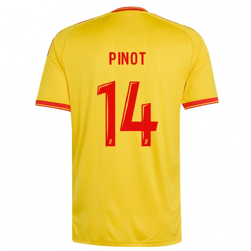 Danxen Pánské Laurine Pinot #14 Zlatá Oranžová Červená Domů Hráčské Dresy 2026/27 Dres