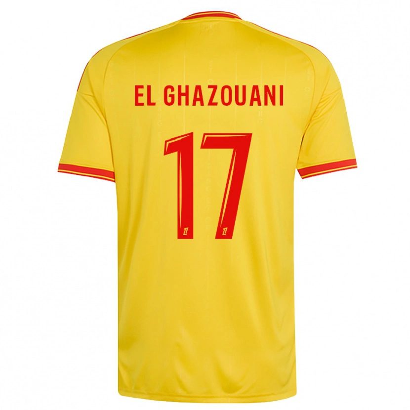 Danxen Pánské Fatima El Ghazouani #17 Zlatá Oranžová Červená Domů Hráčské Dresy 2026/27 Dres