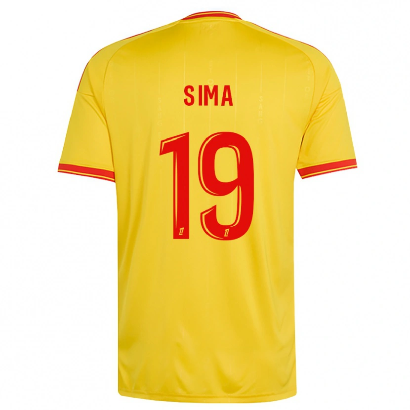 Danxen Pánské Abdallah Sima #19 Zlatá Oranžová Červená Domů Hráčské Dresy 2026/27 Dres