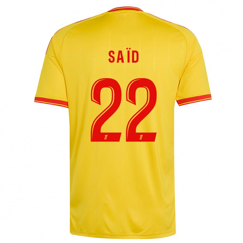 Danxen Pánské Wesley Saïd #22 Zlatá Oranžová Červená Domů Hráčské Dresy 2026/27 Dres