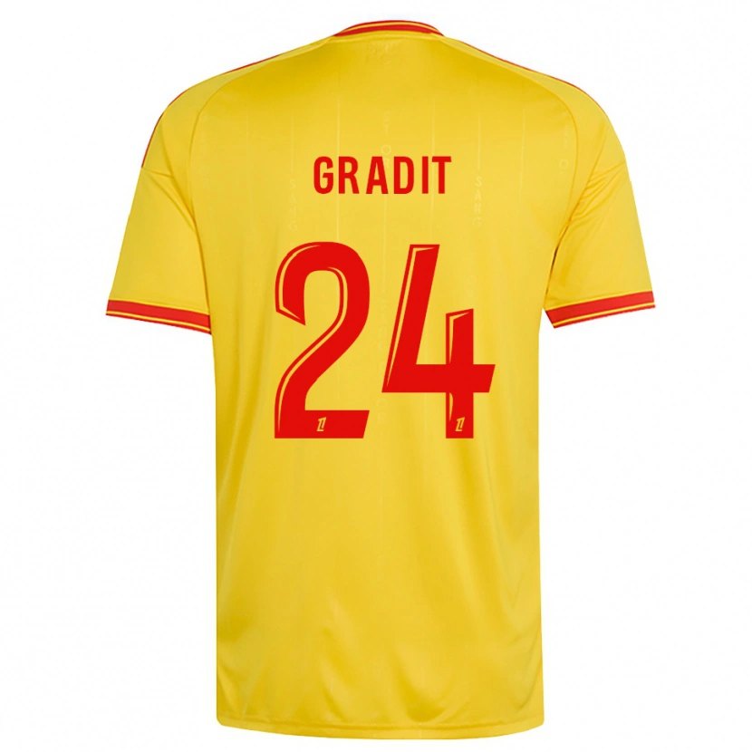 Danxen Pánské Jonathan Gradit #24 Zlatá Oranžová Červená Domů Hráčské Dresy 2026/27 Dres